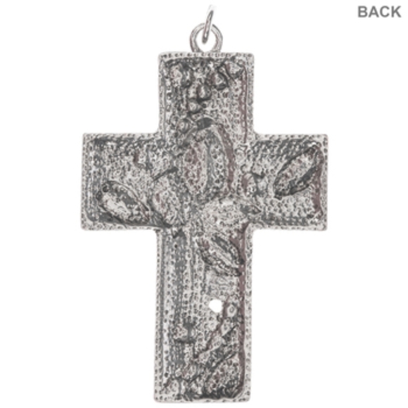 Multicolor Rhinestone Cross Pendant - Picture 2 of 2